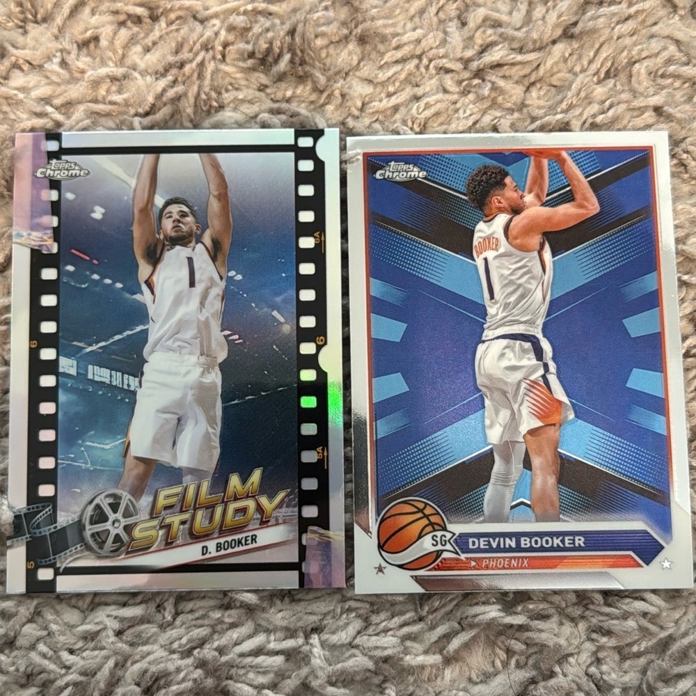 🔥 2024 Devin Booker Topps Chrome card lot. Cards are mint condition